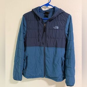 The North Face Blue Insulated Hooded Jacket Full Zip Women’s Size M